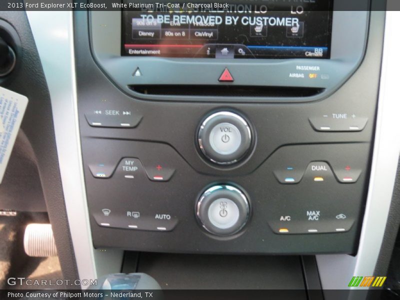 White Platinum Tri-Coat / Charcoal Black 2013 Ford Explorer XLT EcoBoost