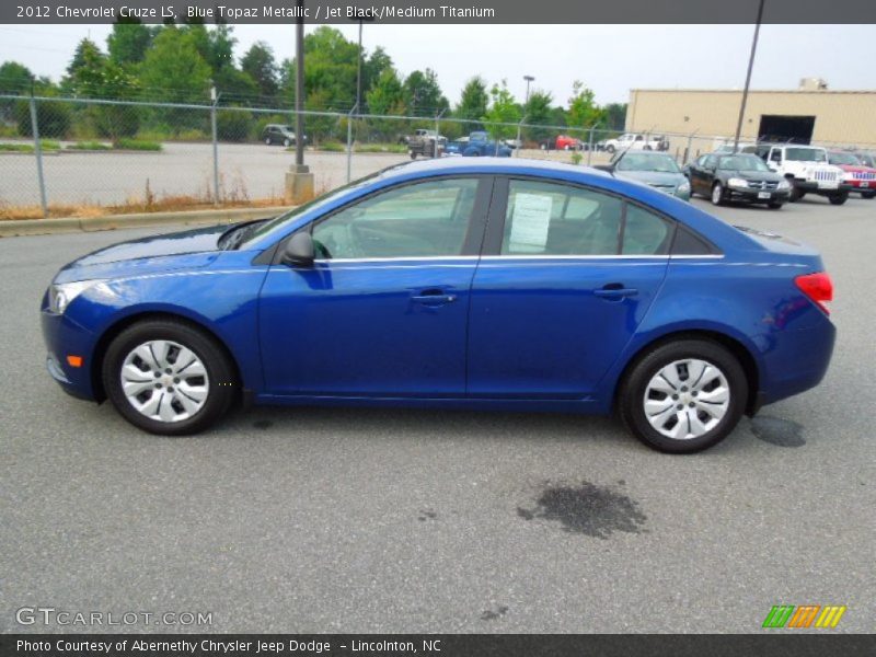 Blue Topaz Metallic / Jet Black/Medium Titanium 2012 Chevrolet Cruze LS