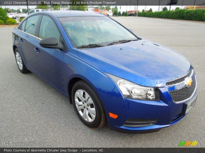 Blue Topaz Metallic / Jet Black/Medium Titanium 2012 Chevrolet Cruze LS