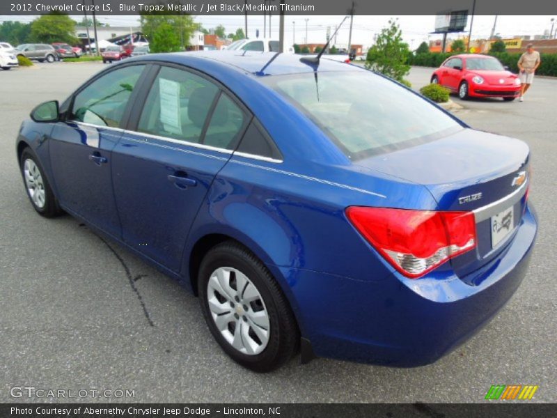 Blue Topaz Metallic / Jet Black/Medium Titanium 2012 Chevrolet Cruze LS