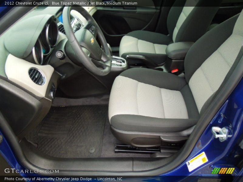 Blue Topaz Metallic / Jet Black/Medium Titanium 2012 Chevrolet Cruze LS