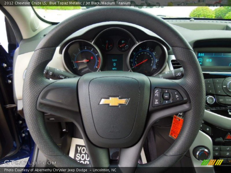 Blue Topaz Metallic / Jet Black/Medium Titanium 2012 Chevrolet Cruze LS