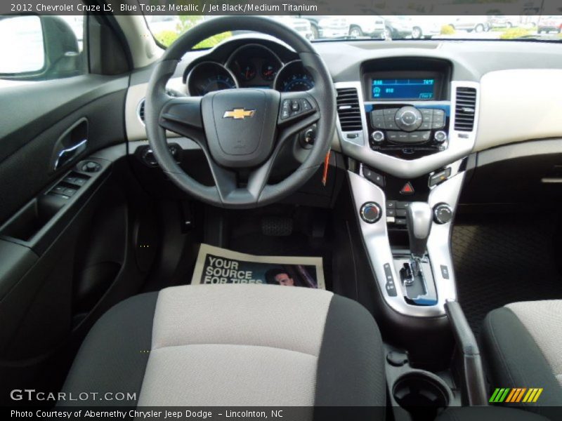 Blue Topaz Metallic / Jet Black/Medium Titanium 2012 Chevrolet Cruze LS