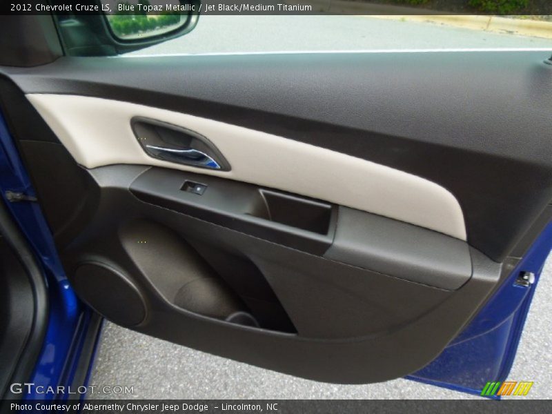Blue Topaz Metallic / Jet Black/Medium Titanium 2012 Chevrolet Cruze LS
