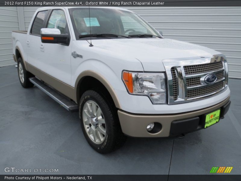 Oxford White / King Ranch Chaparral Leather 2012 Ford F150 King Ranch SuperCrew 4x4