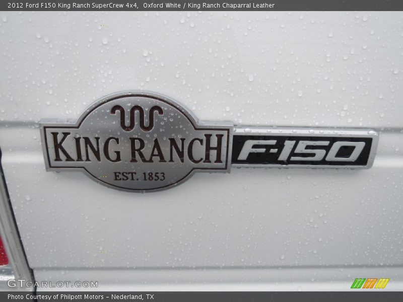 Oxford White / King Ranch Chaparral Leather 2012 Ford F150 King Ranch SuperCrew 4x4