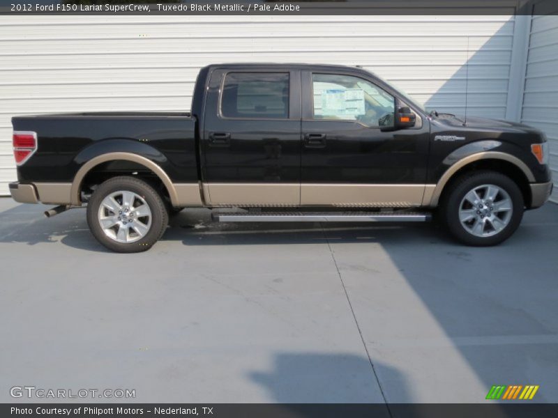 Tuxedo Black Metallic / Pale Adobe 2012 Ford F150 Lariat SuperCrew