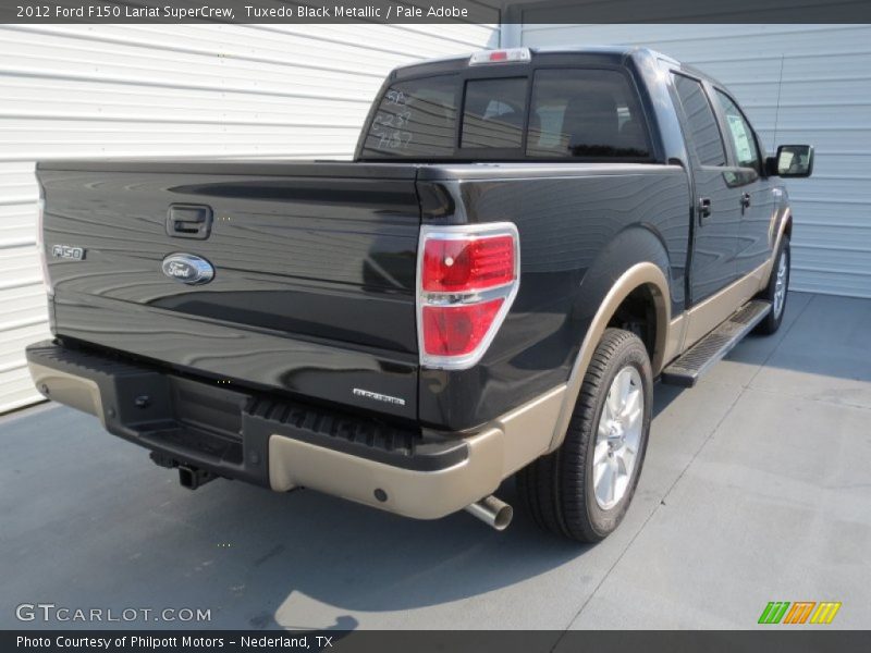 Tuxedo Black Metallic / Pale Adobe 2012 Ford F150 Lariat SuperCrew