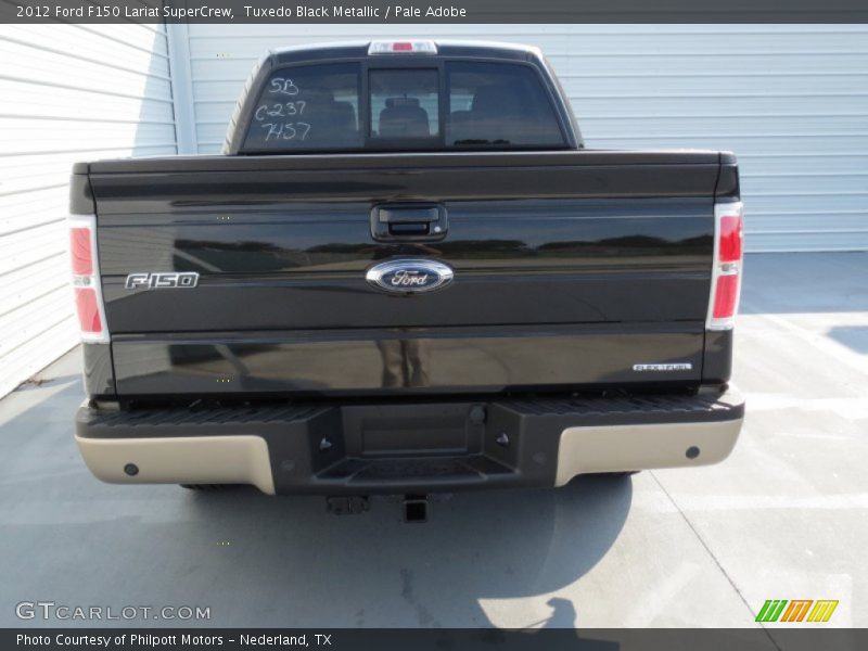 Tuxedo Black Metallic / Pale Adobe 2012 Ford F150 Lariat SuperCrew