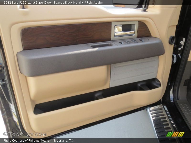 Tuxedo Black Metallic / Pale Adobe 2012 Ford F150 Lariat SuperCrew