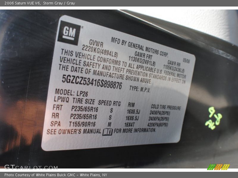 Storm Gray / Gray 2006 Saturn VUE V6