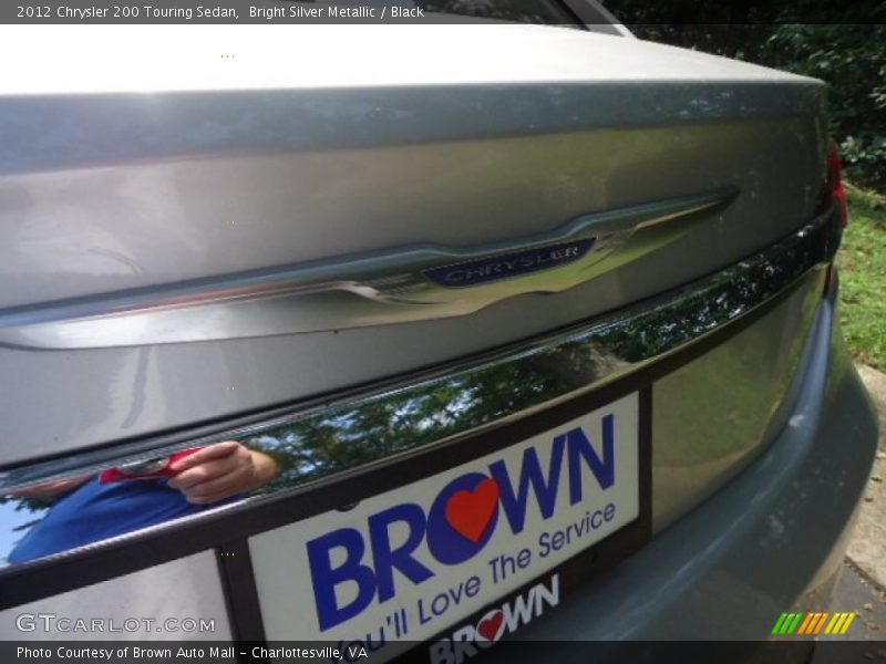 Bright Silver Metallic / Black 2012 Chrysler 200 Touring Sedan