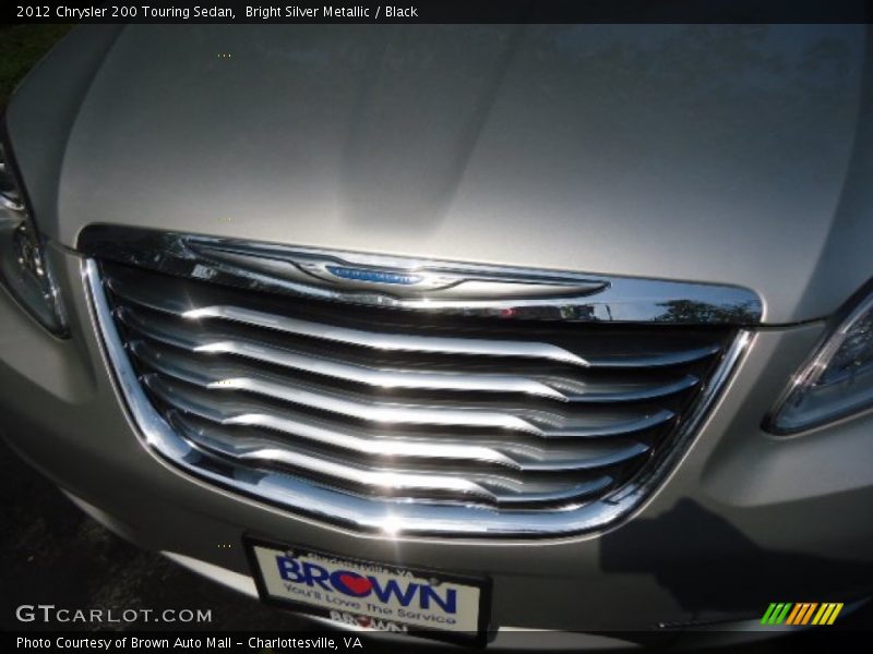 Bright Silver Metallic / Black 2012 Chrysler 200 Touring Sedan