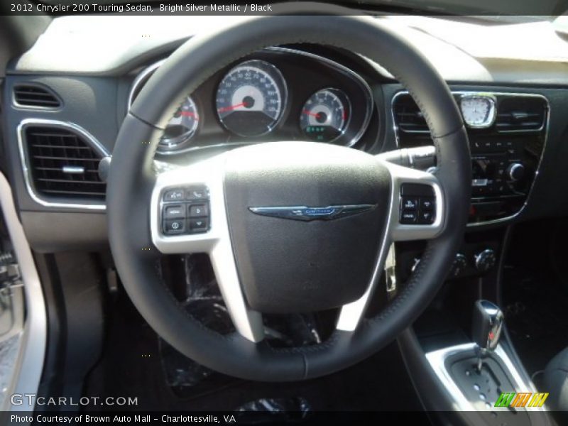 Bright Silver Metallic / Black 2012 Chrysler 200 Touring Sedan