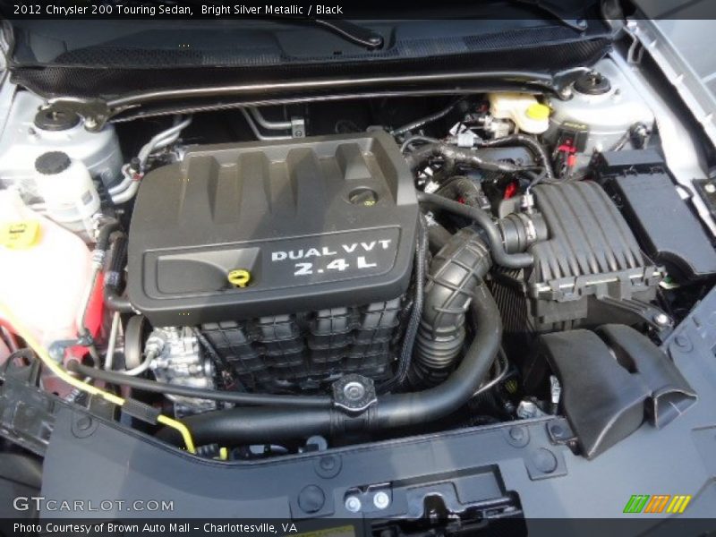 Bright Silver Metallic / Black 2012 Chrysler 200 Touring Sedan