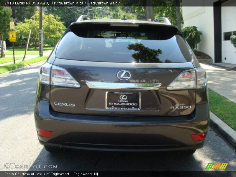 Truffle Brown Mica / Black/Brown Walnut 2010 Lexus RX 350 AWD