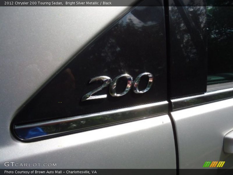 Bright Silver Metallic / Black 2012 Chrysler 200 Touring Sedan