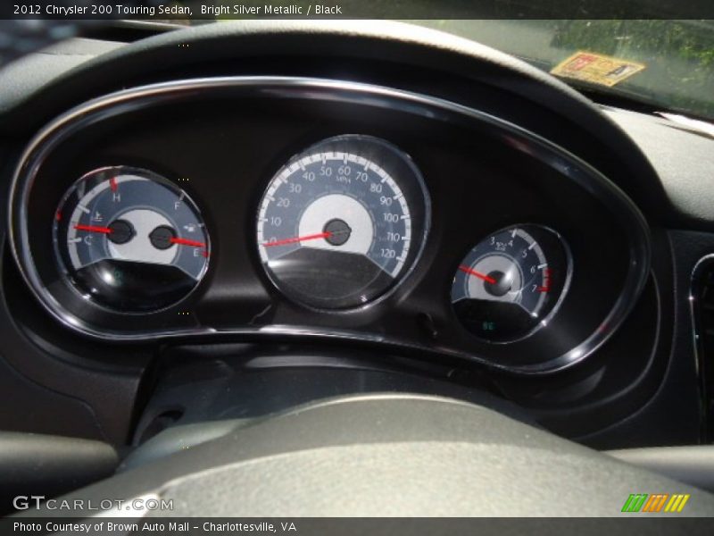 Bright Silver Metallic / Black 2012 Chrysler 200 Touring Sedan