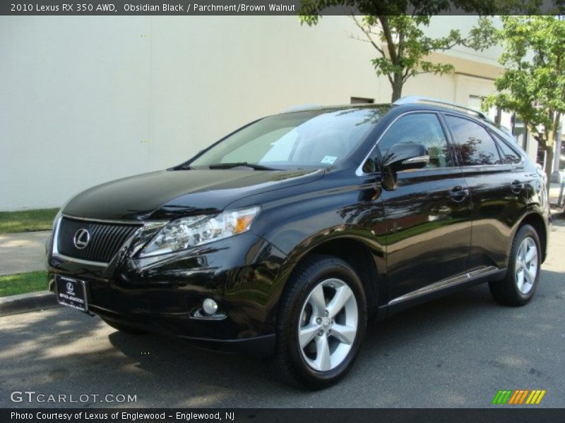 Obsidian Black / Parchment/Brown Walnut 2010 Lexus RX 350 AWD