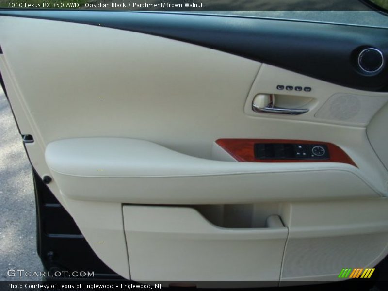 Obsidian Black / Parchment/Brown Walnut 2010 Lexus RX 350 AWD