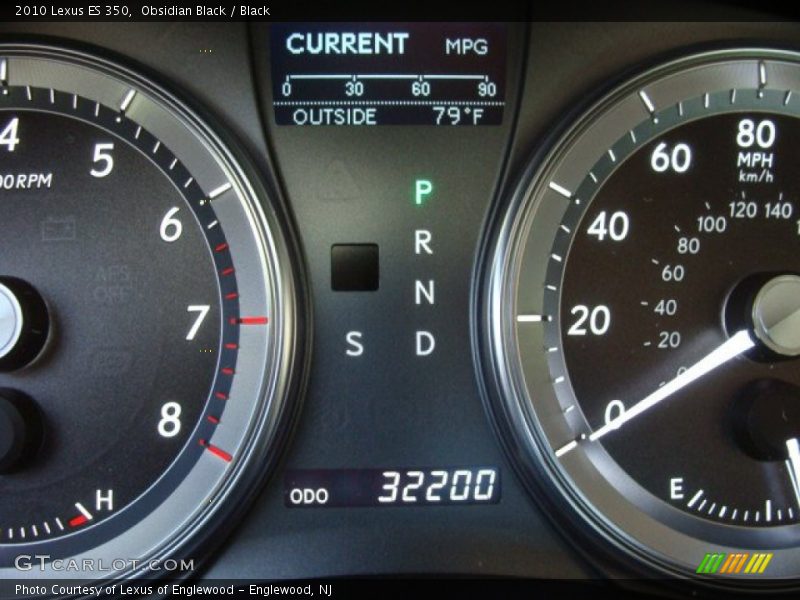 Obsidian Black / Black 2010 Lexus ES 350