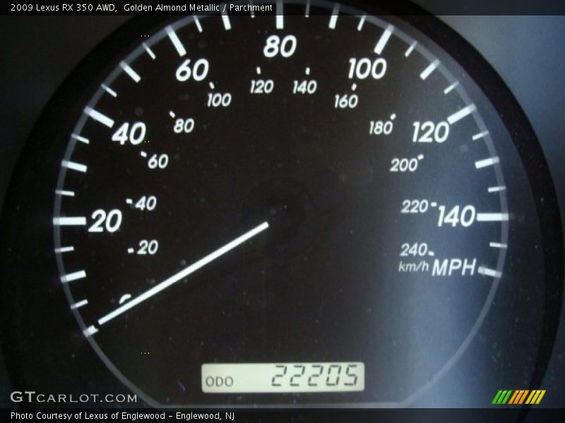 Golden Almond Metallic / Parchment 2009 Lexus RX 350 AWD