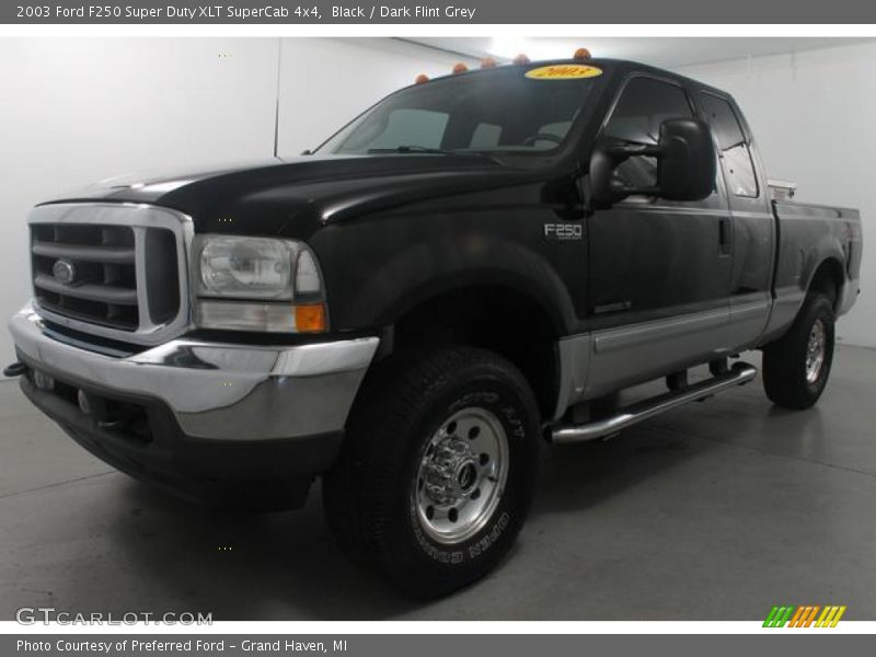 Black / Dark Flint Grey 2003 Ford F250 Super Duty XLT SuperCab 4x4