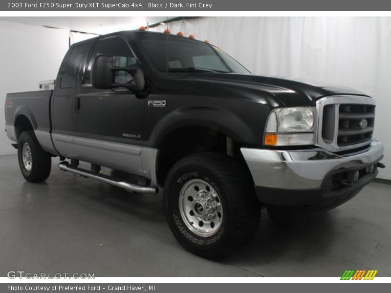Black / Dark Flint Grey 2003 Ford F250 Super Duty XLT SuperCab 4x4