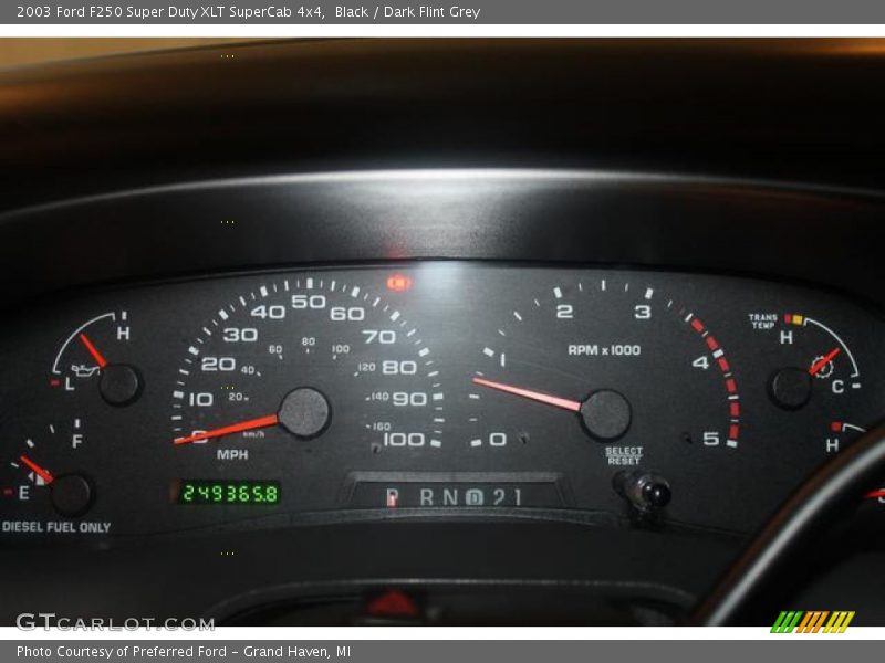 Black / Dark Flint Grey 2003 Ford F250 Super Duty XLT SuperCab 4x4