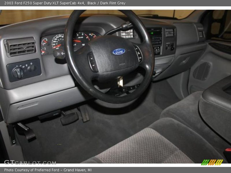 Black / Dark Flint Grey 2003 Ford F250 Super Duty XLT SuperCab 4x4