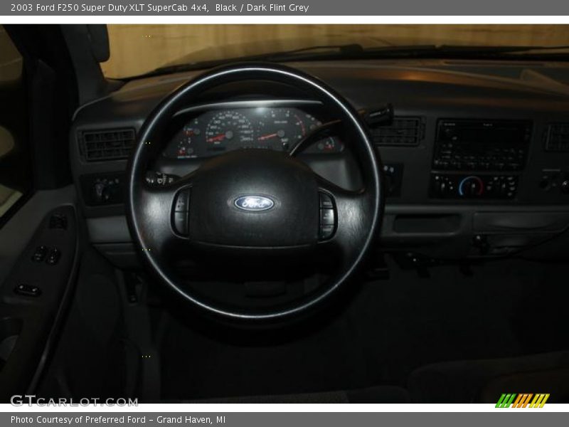 Black / Dark Flint Grey 2003 Ford F250 Super Duty XLT SuperCab 4x4