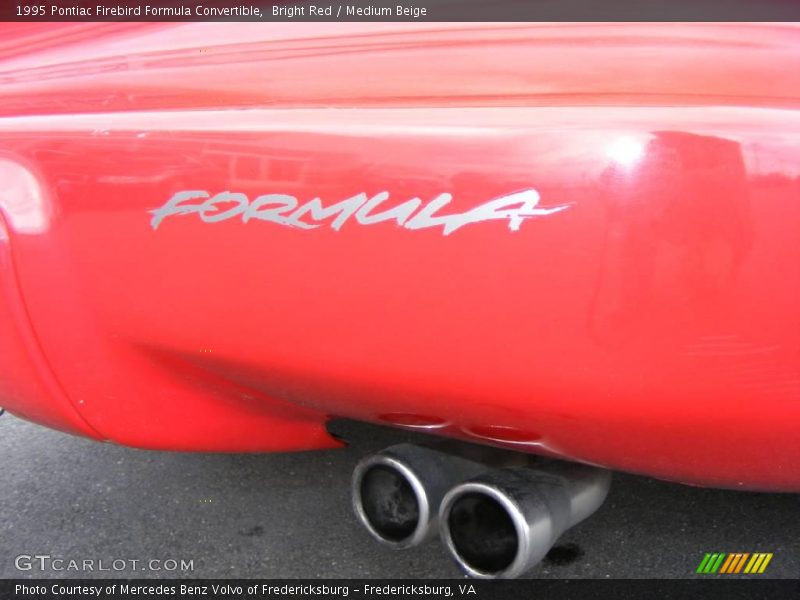 Bright Red / Medium Beige 1995 Pontiac Firebird Formula Convertible