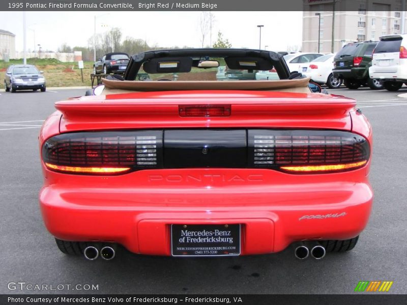 Bright Red / Medium Beige 1995 Pontiac Firebird Formula Convertible