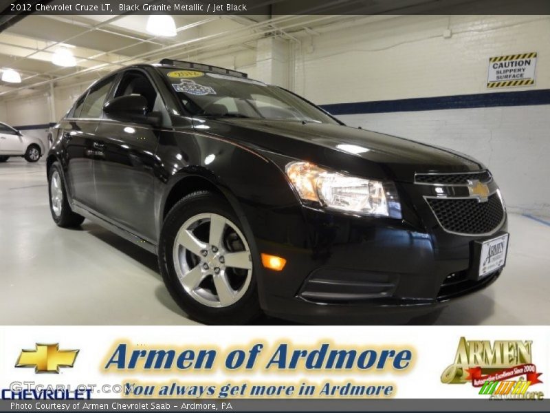 Black Granite Metallic / Jet Black 2012 Chevrolet Cruze LT