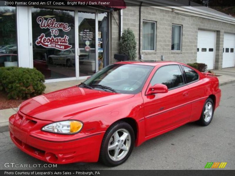 Bright Red / Dark Pewter 2000 Pontiac Grand Am GT Coupe