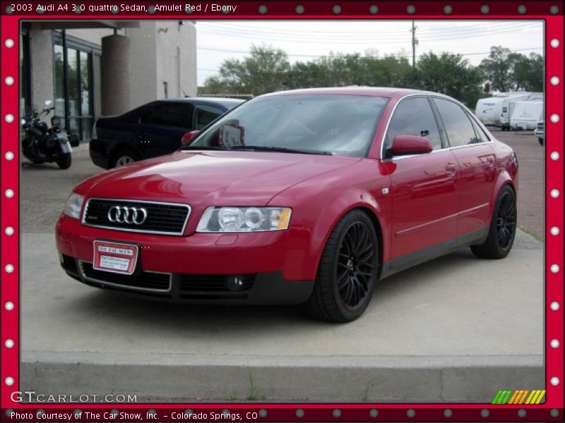 Amulet Red / Ebony 2003 Audi A4 3.0 quattro Sedan