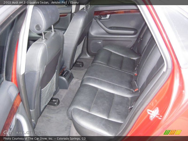 Rear Seat of 2003 A4 3.0 quattro Sedan