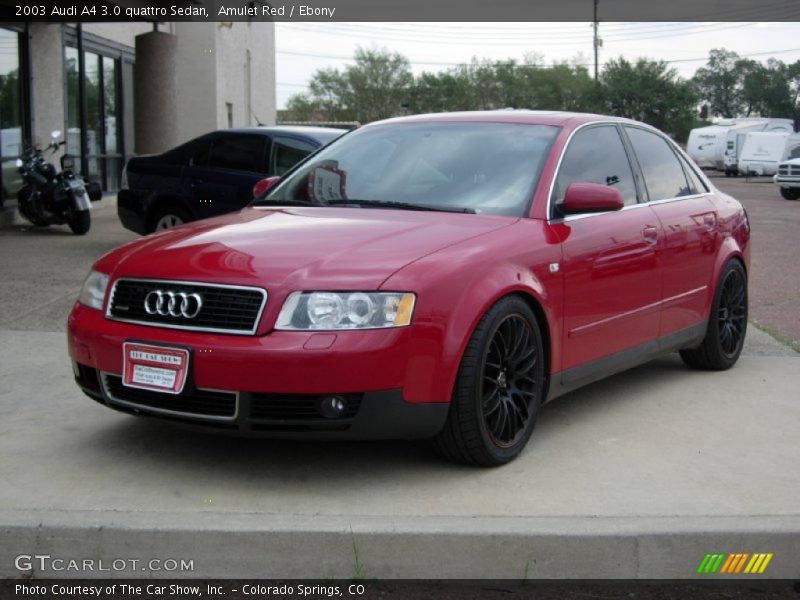Amulet Red / Ebony 2003 Audi A4 3.0 quattro Sedan