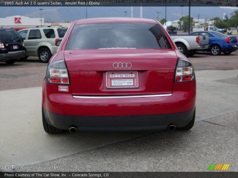 Amulet Red / Ebony 2003 Audi A4 3.0 quattro Sedan