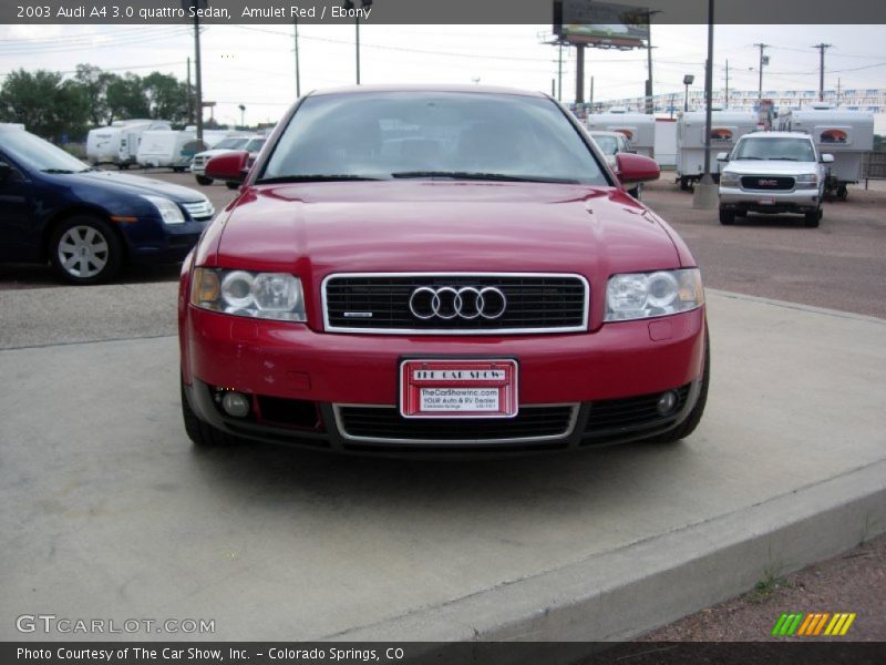 Amulet Red / Ebony 2003 Audi A4 3.0 quattro Sedan