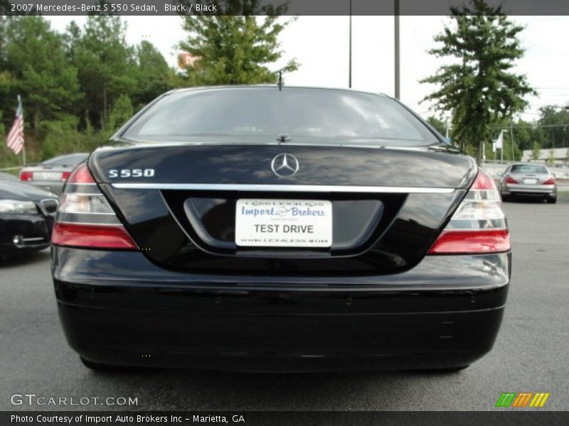 Black / Black 2007 Mercedes-Benz S 550 Sedan