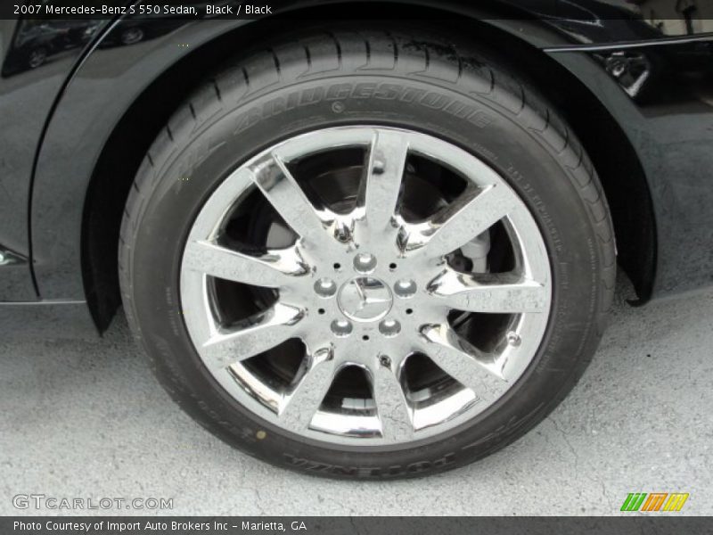 Black / Black 2007 Mercedes-Benz S 550 Sedan