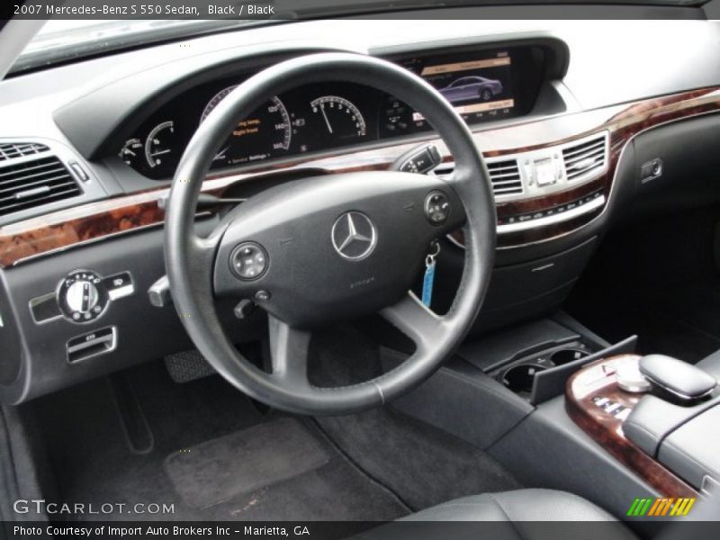 Black / Black 2007 Mercedes-Benz S 550 Sedan