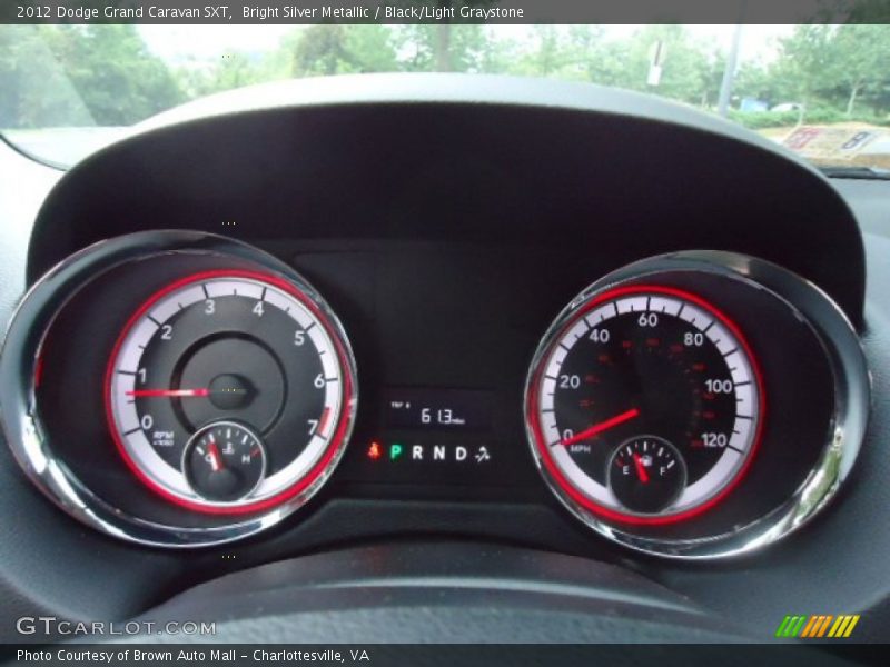 Bright Silver Metallic / Black/Light Graystone 2012 Dodge Grand Caravan SXT