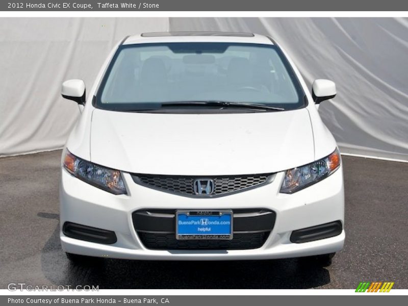 Taffeta White / Stone 2012 Honda Civic EX Coupe