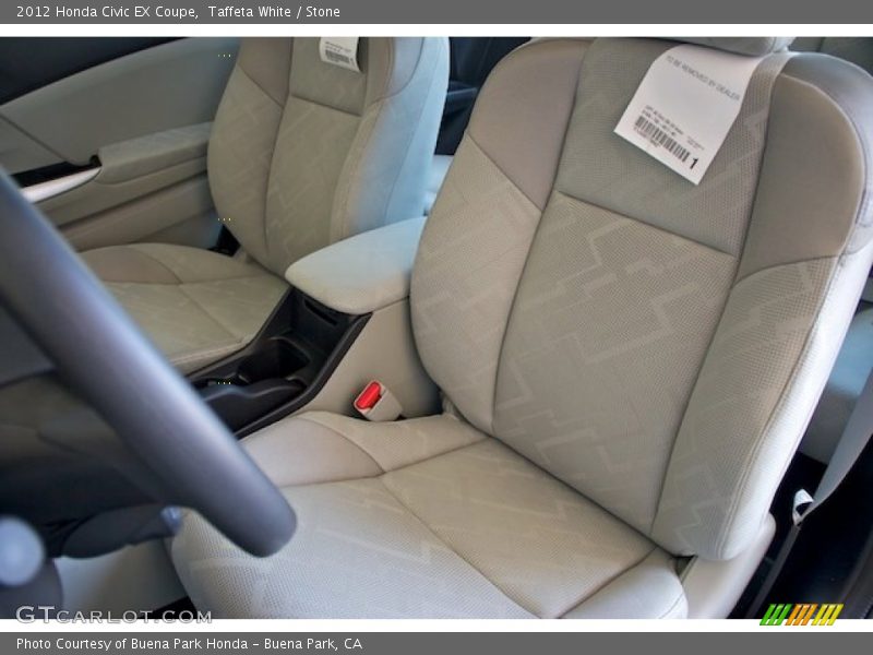 Taffeta White / Stone 2012 Honda Civic EX Coupe