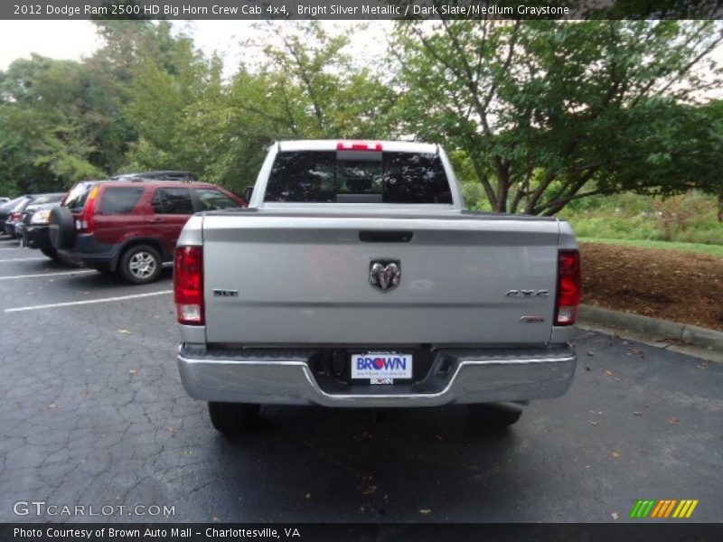 Bright Silver Metallic / Dark Slate/Medium Graystone 2012 Dodge Ram 2500 HD Big Horn Crew Cab 4x4