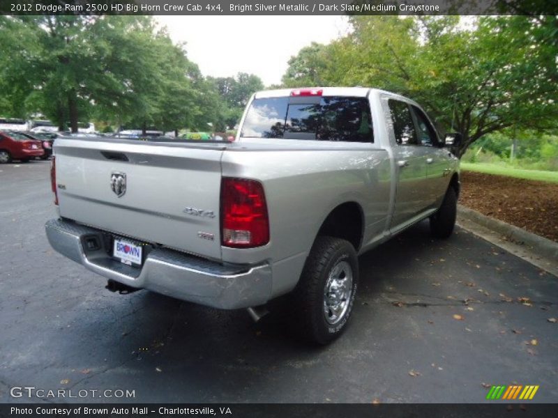 Bright Silver Metallic / Dark Slate/Medium Graystone 2012 Dodge Ram 2500 HD Big Horn Crew Cab 4x4