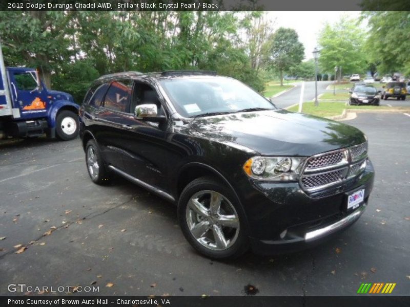 Brilliant Black Crystal Pearl / Black 2012 Dodge Durango Citadel AWD