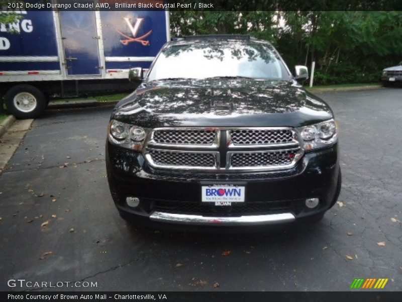 Brilliant Black Crystal Pearl / Black 2012 Dodge Durango Citadel AWD